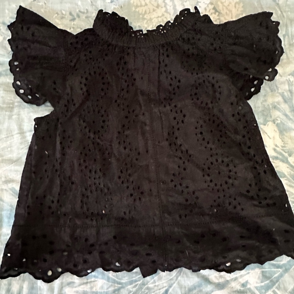 Jennifer & Grace Top || eyelet || Black || S
